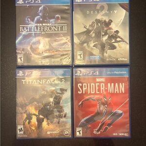 PlayStation Game Disc Set with Blue Cases